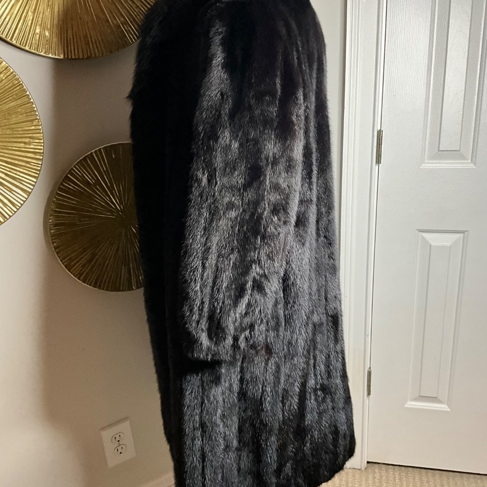 ❤️Black Vintage Mink and Fox Fur Coat - Picture 6 of 11